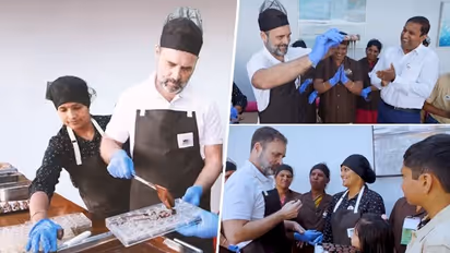 Congress leader Rahul Gandhi makes chocolates in Tamil Nadu's Ooty, learns Tamil | WATCH