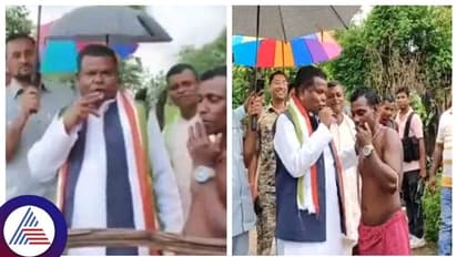 ನೈತಿಕತೆ ಮರೆತು ಆದಿವಾಸಿಗಳಿಗೆ ಬೀಡಿ ಸೇದೋದು ಹೇಳಿಕೊಟ್ಟ ಕಾಂಗ್ರೆಸ್ ಸಚಿವ!