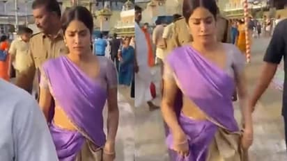 తిరుమలలో శ్రీవారిని దర్శించుకున్న జాన్వీ కపూర్.. సాంప్రదాయ బద్ధంగా లంగాఓణీలో..