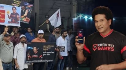 ఆన్‌లైన్ గేమింగ్ యాడ్: సచిన్ టెండూల్కర్ ఇంటి ముందు ఎమ్మెల్యే నిరసన..