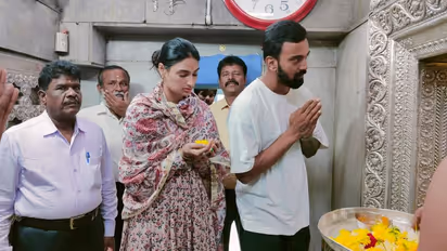 KL Rahul seeks blessings at Ghati Subramanya Temple in Bengaluru with wife Athiya Shetty