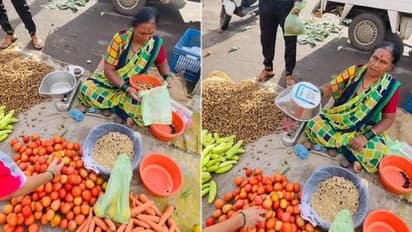 പച്ചക്കറി വില്‍ക്കുന്ന 'ചേച്ചി'യുടെ 'ഐഡിയ' നോക്കിക്കേ; വീഡിയോ...