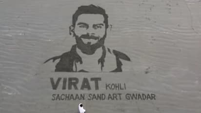 Virat Kohli Sand  Art: விராட் கோலிக்காக உருவாக்கப்பட்ட மணல் சிற்பம் ஓவியம்; வைரலாகும் வீடியோ!