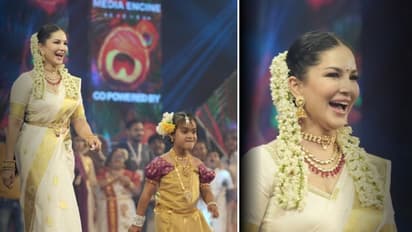 കസവ് ഉടുത്ത് പൊട്ടുതൊട്ട് മലയാളി മങ്കയായി സണ്ണി ലിയോണ്; കൈയ്യടിച്ച് കോഴിക്കോട്