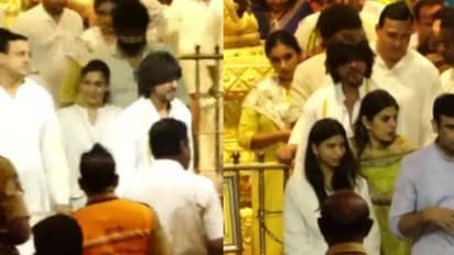 നയന്താരയ്ക്കൊപ്പം തിരുപ്പതി ക്ഷേത്രത്തിലെത്തി ഷാരൂഖ് ഖാന്: വീഡിയോ