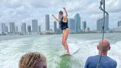 ಭೂಮಿ, ಆಗಸ ಬಳಿಕ ಇದೀಗ ಕಡಲಲ್ಲಿ ಟ್ರಂಪ್ ಪುತ್ರಿ ಸಾಹಸ, ಸರ್ಫಿಂಗ್ ವಿಡಿಯೋ ವೈರಲ್!