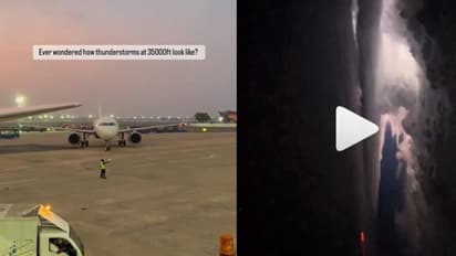 ಆಕಾಶದಲ್ಲಿ ಸಿಡಿಮದ್ದಿನಂತೆ ಚಿತ್ತಾರ ಮೂಡಿಸಿದ ಸಿಡಿಲು: ವಿಮಾನದಿಂದ ಸೆರೆಯಾದ ಅಪರೂಪದ ದೃಶ್ಯ