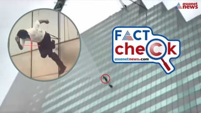 മാനംമുട്ടെയുള്ള കെട്ടിടത്തില്‍ നിന്ന് ഊര്‍ന്നിറങ്ങി ഷാരൂഖ് ഖാന്‍; വീഡിയോ ജവാന്‍ സിനിമയിലേതോ? 