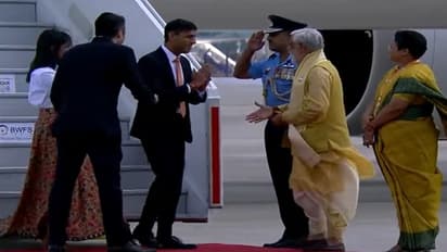 G20 2023 summit:న్యూఢిల్లీకి చేరుకున్న బ్రిటన్ ప్రధాని రిషి సునాక్, ఘన స్వాగతం