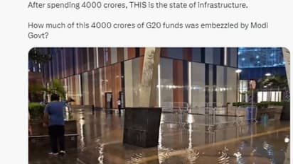 വെള്ളത്തില് അടി; ജി20 വേദിയിലെ വെള്ളക്കെട്ടിന് രൂക്ഷ വിമര്ശനം, വീഡിയോ പൊലിപ്പിച്ചുകാട്ടിയത് എന്ന് കേന്ദ്രം