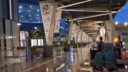 G20 Summit: జీ-20 వేదిక వద్ద నిలిచిన వర్షపునీరు.. కేంద్రంపై ఆప్ విమర్శలు