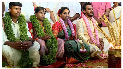 മകളുടെ വിവാഹവേദിയിൽ ആദിവാസി യുവതിയുടെ വിവാഹം കൂടി നടത്തി റാന്നി പഞ്ചായത്ത് പ്രസിഡന്റ് കെ.ആർ. പ്രകാശ്