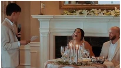 അമ്മയുടെ വിവാഹത്തിന് ഹൃദയത്തില് തൊടുന്ന വാക്കുകളോടെ രണ്ടാനച്ഛനെ സ്വാഗതം ചെയ്യുന്ന മകന്; വൈറല് വീഡിയോ !