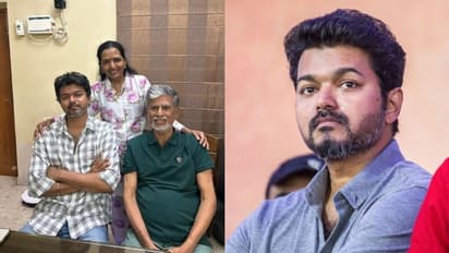 യുഎസില് നിന്നെത്തി വിജയ്, ആദ്യം എത്തിയത് ആശുപത്രിയിലുള്ള അച്ഛനെ കാണാന്