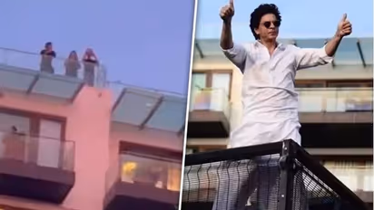 Jawan star Shah Rukh Khan spotted with his family at Mannat’s terrace (WATCH VIDEO)