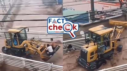 നടുക്കും കാഴ്ച, വീടിന് മുകളില്‍ കുടുങ്ങിയവരെ രക്ഷിച്ച് ബുള്‍ഡോസര്‍ കൈകള്‍; വീഡിയോ ലിബിയയിലോ? Fact Check