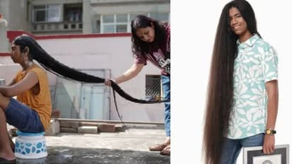 കഴുകിയുണക്കിയെടുക്കാൻ ഒരുദിവസമെടുക്കും, 15 -കാരന്റെ ആരെയും അമ്പരപ്പിക്കുന്ന മു‌ടി