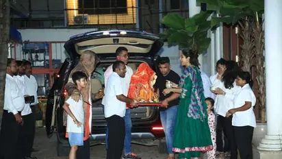 Ganesh Chaturthi 2023: Shilpa Shetty welcomes Lord Ganesha home with husband Raj Kundra (VIDEO)
