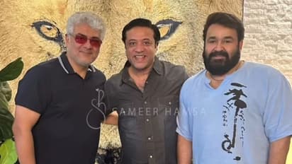 സ്ക്രീനിലും സംഭവിക്കുമോ ഈ കോംബോ? മോഹന്‍ലാലിന്‍റെ ദുബൈയിലെ ഫ്ലാറ്റില്‍ പുതിയ അതിഥി; ഏറ്റെടുത്ത് ആരാധകര്‍