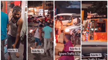 'വണ്ടി ട്രാഫിക് ബ്ലോക്കില്, ഡ്രൈവര് മദ്യ ഷാപ്പില്'; വൈറലായി ഒരു വീഡിയോ !