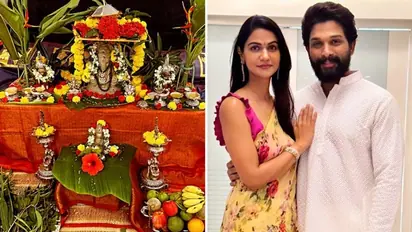 Ganesh Chaturthi 2023: Pushpa star Allu Arjun and family welcome Lord Ganesh home