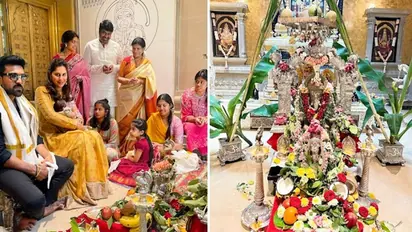 Ganesh Chaturthi 2023: Chiranjeevi celebrates festival with Ram Charan, Upasana and their daughter Klin Kaara