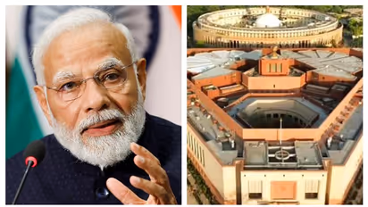 அரசியல் சாசனப் புத்தகத்துடன் புதிய நாடாளுமன்றத்தில் அடி எடுத்து வைக்கும் பிரதமர் மோடி