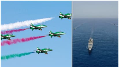 സൗദി ദേശീയ ദിനാഘോഷത്തിന് പൊലിമയേറ്റാൻ വ്യോമ, നാവികാഭ്യാസ പ്രകടനം