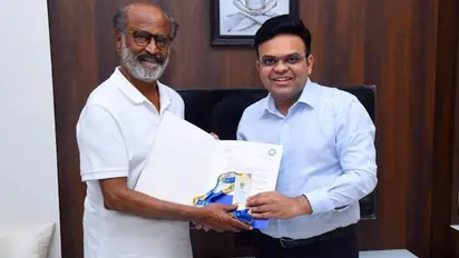 ICC Cricket World Cup 2023: Rajnikanth receives BCCI 'Golden Ticket' from Jay Shah after Amitabh Bachchan