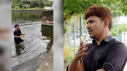 പാലക്കാട് കുളത്തില് വച്ച് നഷ്ടമായ സ്വര്ണമാല മുങ്ങിയെടുത്ത് ബേക്കറി കച്ചവടക്കാരൻ, റാഫിയുടെ സ്കിൽ വൈറൽ