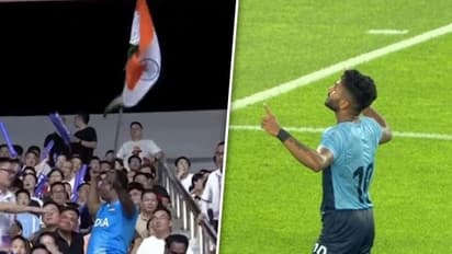 Asian Games 2023: Indian Football fan's celebration grabs attention in the India vs China clash