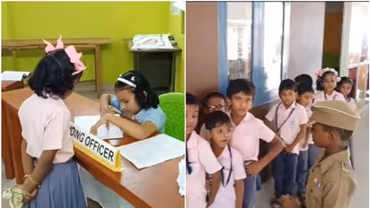 Kerala: Lower Primary school in Vizhinjam uses EVM for student elections