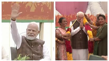 മോദിക്ക് ഹാരമണിയിച്ച് വനിതാ പ്രവര്‍ത്തകര്‍; ഓരോ സ്ത്രീയുടെയും ആത്മവിശ്വാസം വാനോളം ഉയർത്തിയെന്ന് മോദി