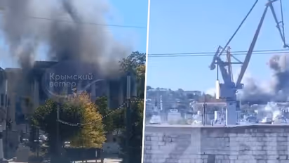 Russia claims Black Sea navy HQ in Crimea hit in Ukrainian missile attack; dramatic videos go viral - WATCH