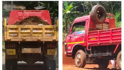 അനധികൃത ചെങ്കൽ ഖനനവും മണ്ണ് കടത്തും; റവന്യു അധികൃതർ ലോറികൾ പിടികൂടി