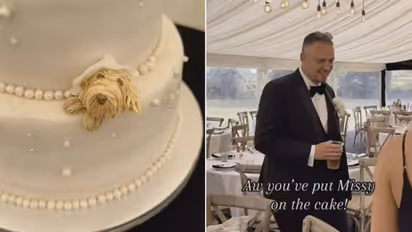 വെഡിംഗ് കേക്കില് വരന് 'സര്പ്രൈസ്' ഒരുക്കി വധു; വീഡിയോ...