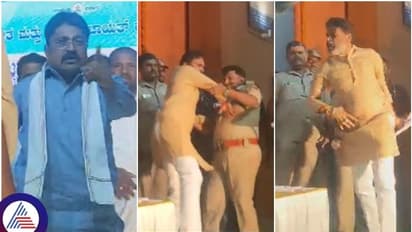 ಕೋಲಾರದಲ್ಲಿ ಗೂಂಡಾ ವರ್ತನೆ ಪ್ರದರ್ಶಿಸಿದ ಜನಪ್ರತಿನಿಧಿಗಳು: ವೇದಿಕೆಯಲ್ಲಿ ಬೋ... ಮಗನೆ ಎಂದು ಬೈಯೋದಾ!