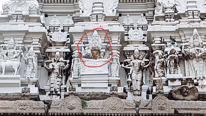 3 நாள் தொடர்மழை; அண்ணாமலையார் கோவில் கோபுர சிலை உடைந்து கீழே விழுந்ததால் பரபரப்பு