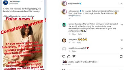 Nithya Menen reacts to news that she accused Tamil actor of harassing her on sets, says 'It's Very Sad That...