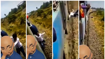 ഓടുന്ന ട്രെയിനില്‍ നിന്നും റീല്‍സ് ഷൂട്ടിനിടെ കൈ വിട്ട് താഴേക്ക്; ഭയപ്പെടുത്തുന്ന വീഡിയോ ! 