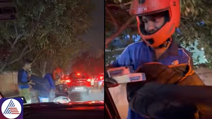 Domino's delivery hero: Agents go extra mile to deliver pizza in Bengaluru traffic chaos, video trends - WATCH