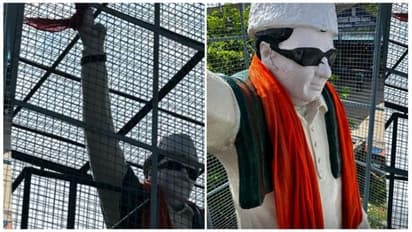 எம்.ஜி.ஆர். சிலைக்கு காவித்துண்டு போட்ட மர்ம நபர்கள்! கொந்தளிக்கும் செங்கல்பட்டு அதிமுக தொண்டர்கள் !