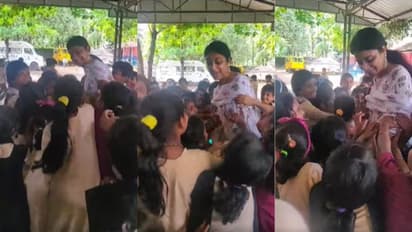 'വാ ടീച്ചറേ, ക്ലാസിലേക്ക് വാ', സ്ഥലം മാറിപ്പോയ അധ്യാപികയെ പിടിച്ച് വലിച്ച് കുട്ടികൾ, വികാരനിർഭരം ഈ കൂടിക്കാഴ്ച