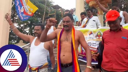 ಕಾವೇರಿಗಾಗಿ ಕುಶಾಲನಗರದಲ್ಲಿ ಕಾವಲುಪಡೆಯಿಂದ ಅರೆಬೆತ್ತಲೆ ಪ್ರತಿಭಟನೆ