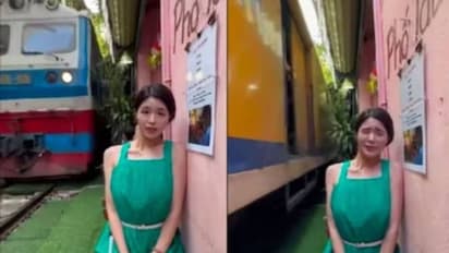അകലം ഇഞ്ചുകൾ മാത്രം, പാഞ്ഞുപോകുന്ന ട്രെയിനിനരികെ യുവതി, വീഡിയോ കണ്ടത് 6.2 മില്ല്യൺ