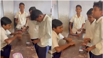 പേനയും പെന്സിലും ബോക്സുകളുമായി വിദ്യാര്ഥികളുടെ കിടിലന് കൊട്ട്; പകര്ത്തി അധ്യാപിക, പങ്കുവച്ച് മന്ത്രി