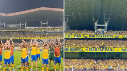ISL 2023-24: Kerala Blasters' players join fans in unique celebration after win over Jamshedpur FC - WATCH