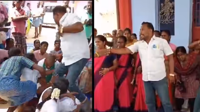 நீ எப்படி டா கேள்வி கேட்ப? விஜயகாந்த் ஸ்டைலில் விவசாயியை பாய்ந்து வந்து தாக்கிய ஊராட்சி செயலாளர்