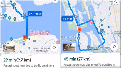 ഗൂഗിള്‍ മാപ്പ് നോക്കി യാത്ര; 'ഇക്കാര്യം ശ്രദ്ധിച്ചില്ലെങ്കില്‍ ജങ്കാര്‍ വഴി പുഴയില്‍ കടക്കും', വീഡിയോ