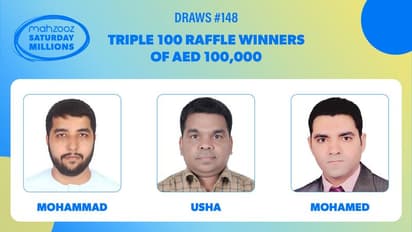 മഹ്സൂസ് റാഫിൾ ഡ്രോയിലൂടെ AED 100,000 സമ്മാനം സ്വന്തമാക്കി മൂന്ന് ഭാഗ്യശാലികൾ